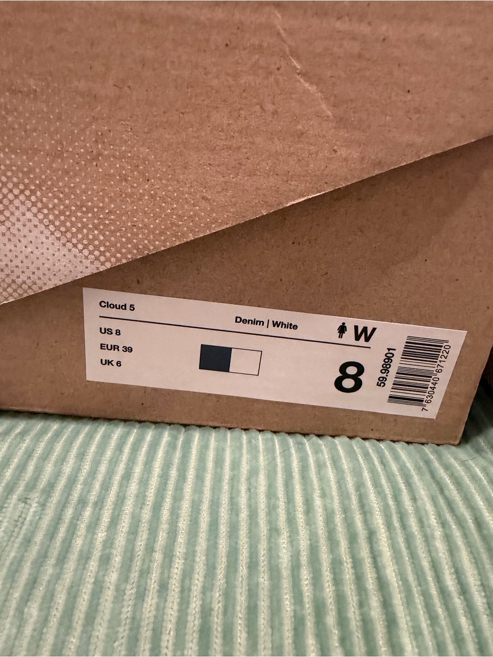 On Running Cloud 5 Denim/White Women's Sneakers